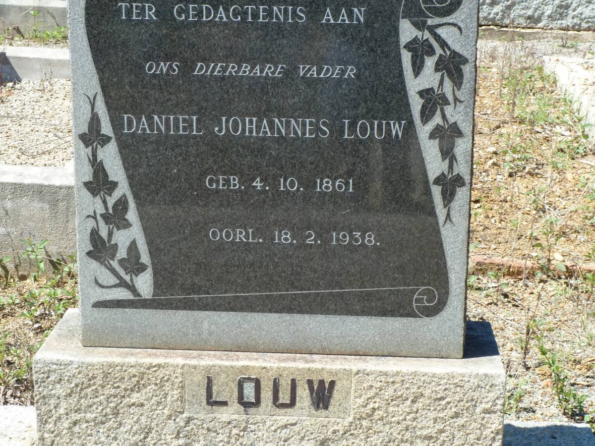 LOUW Daniel Johannes 1861-1938