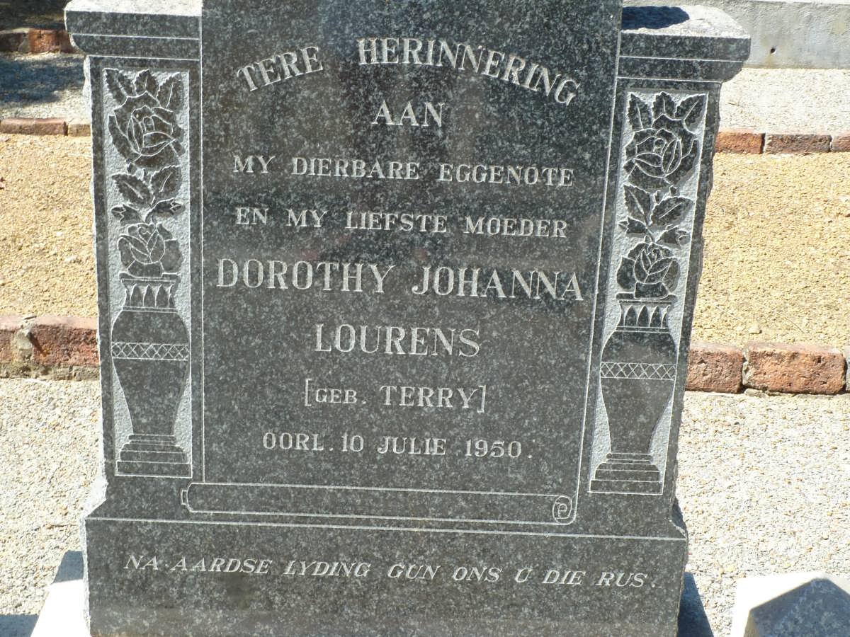 LOURENS Dorothy Johanna nee TERRY -1950