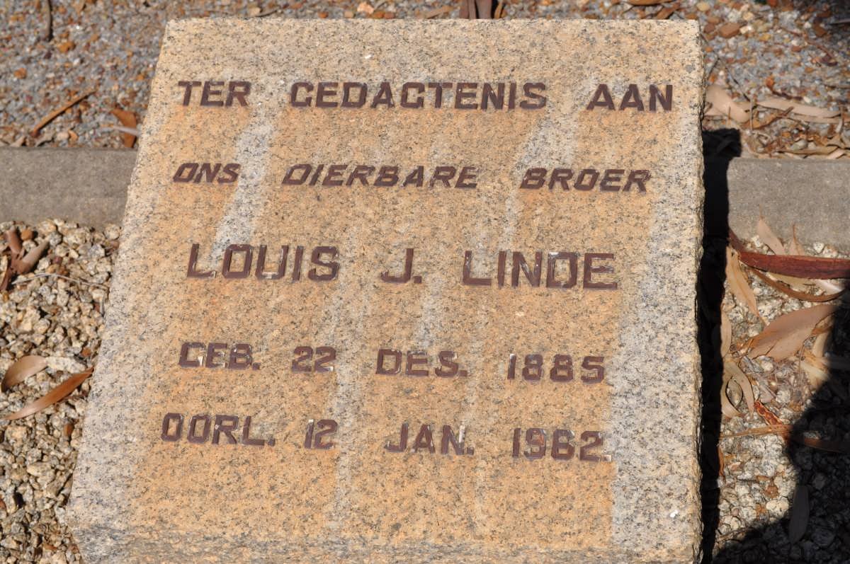 LINDE Louis J. 1885-1962