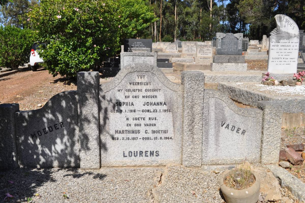 LOURENS Marthinus G. 1917-1964 &amp; Sophia Johanna 1916-1956
