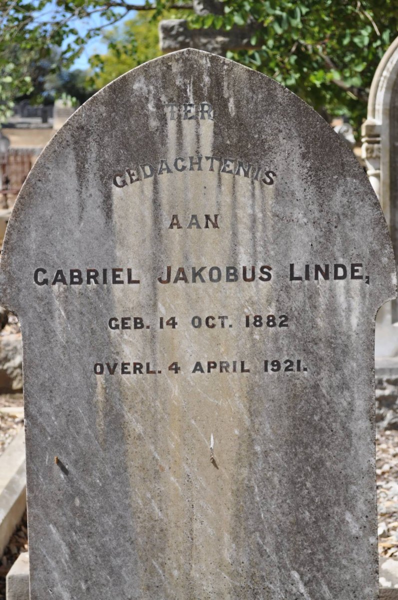 LINDE Gabriel Jakobus 1882-1921