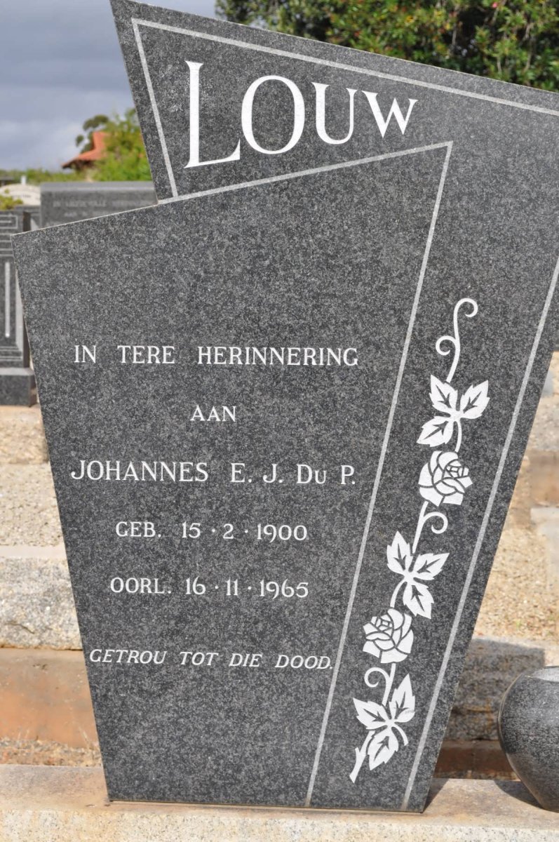LOUW Johannes E.J. du P. 1900-1965
