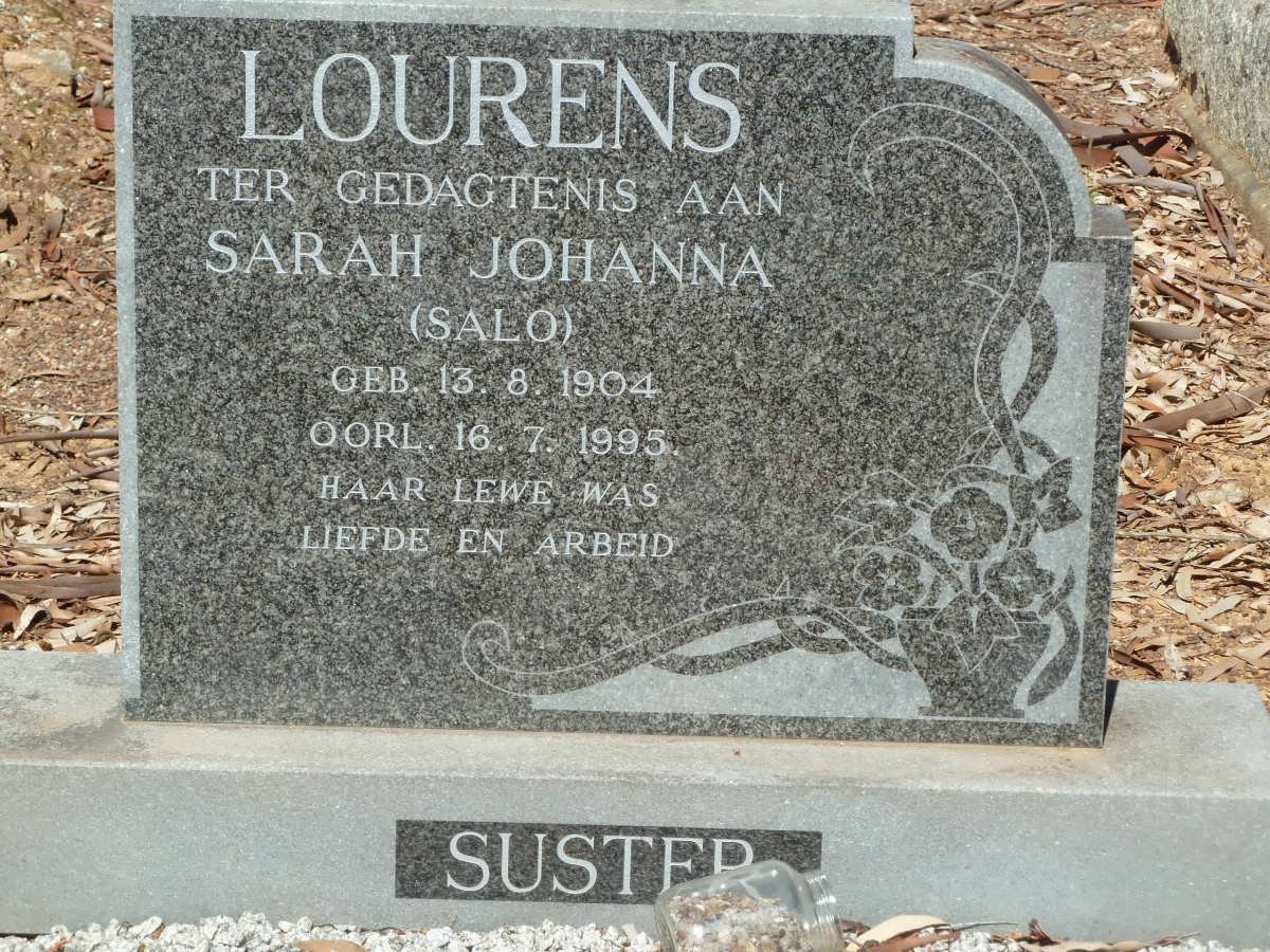 LOURENS Sarah Johanna 1904-1995