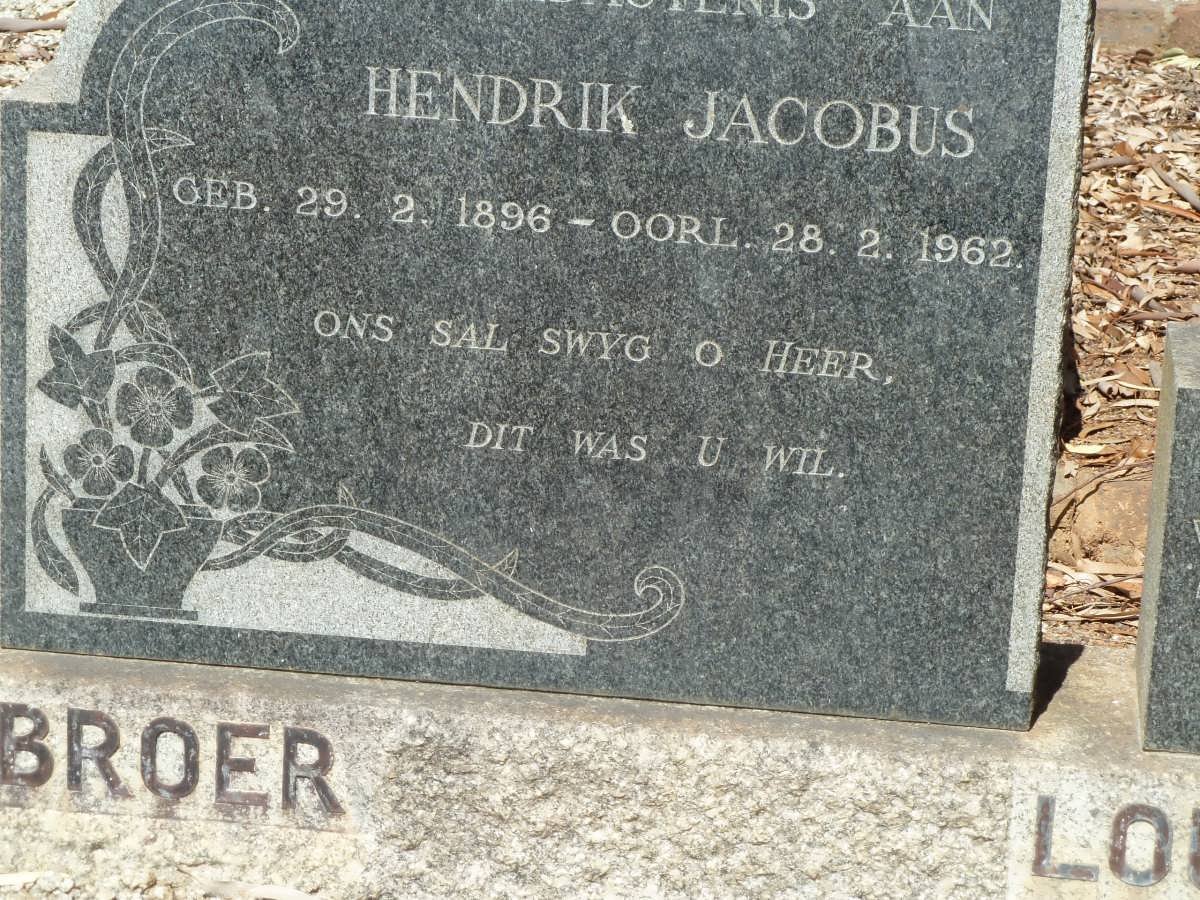 LOURENS Hendrik Jacobus 1896-1962