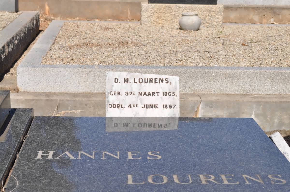 LOURENS D.M. 1865-1897 :: LOURENS Hannes 1894-1981 
