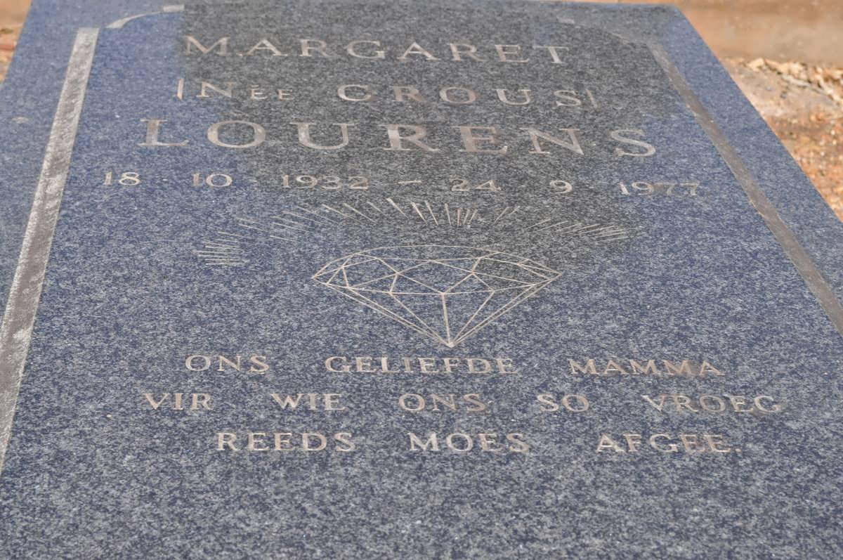 LOURENS Margaret nee CROUS 1932-1977
