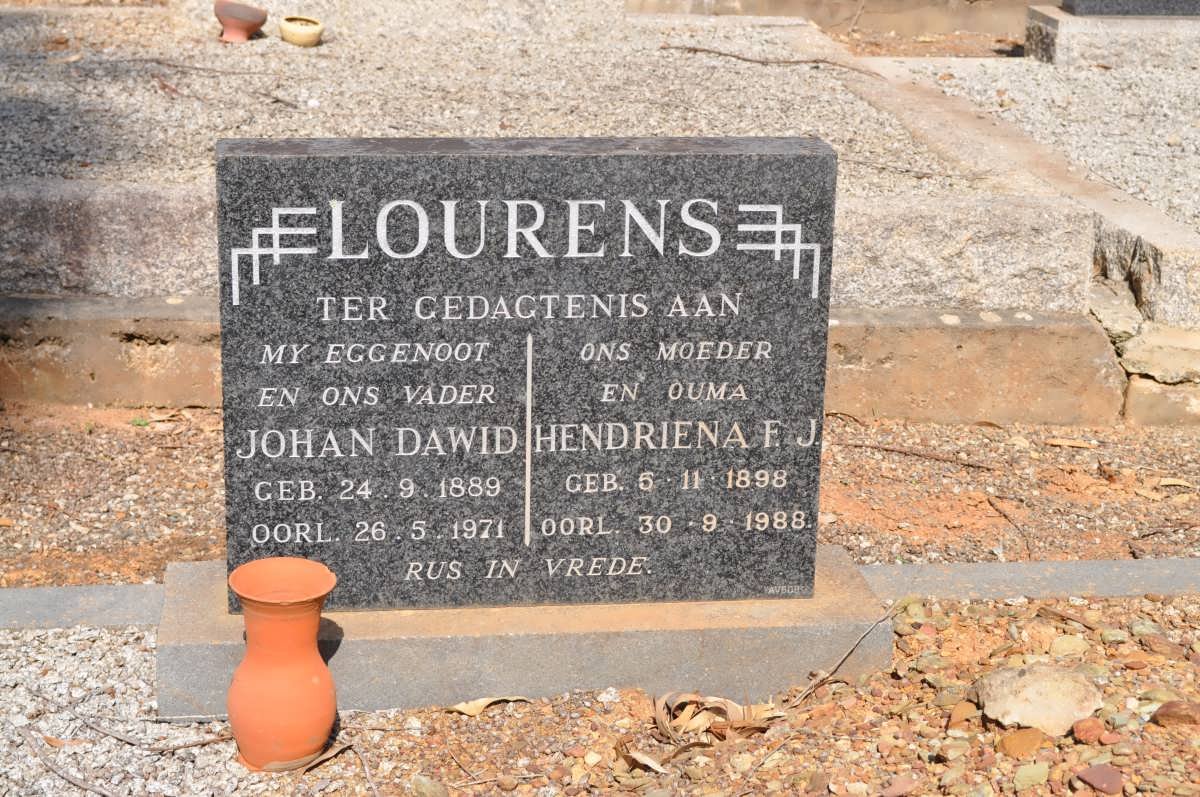 LOURENS John Dawid 1889-1971 &amp; Hendriena E.J. 1898-1988