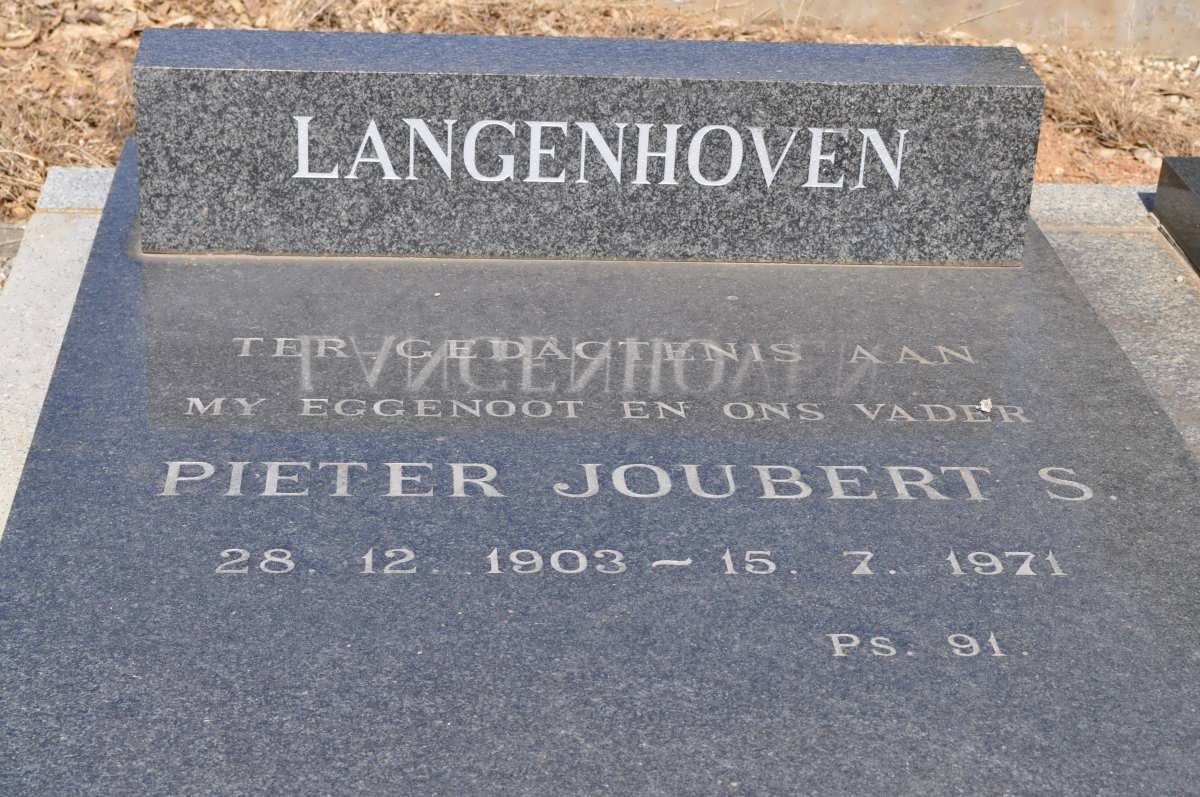 LANGENHOVEN Pieter Joubert S. 1903-1971