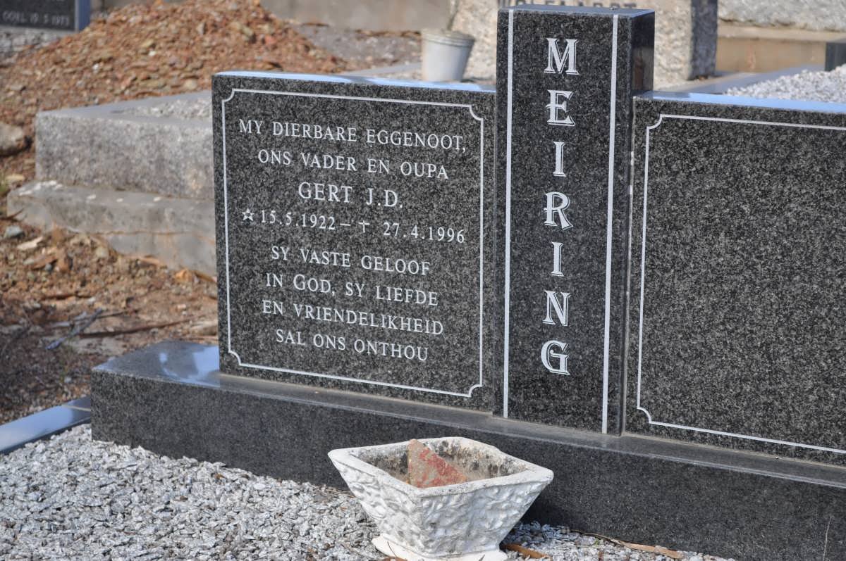 MEIRING Gert J.D. 1922-1996