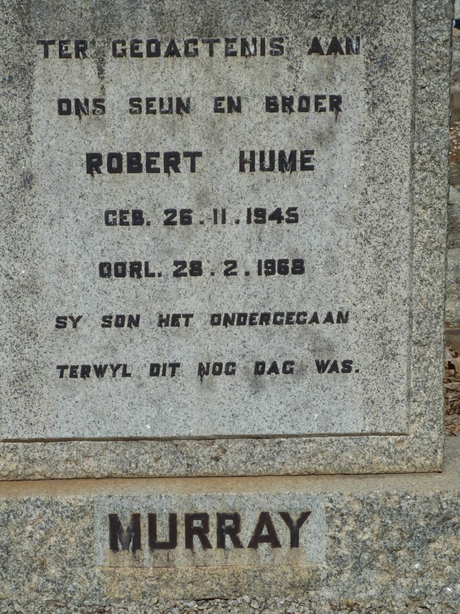 MURRAY Robert Hume 1945-1968