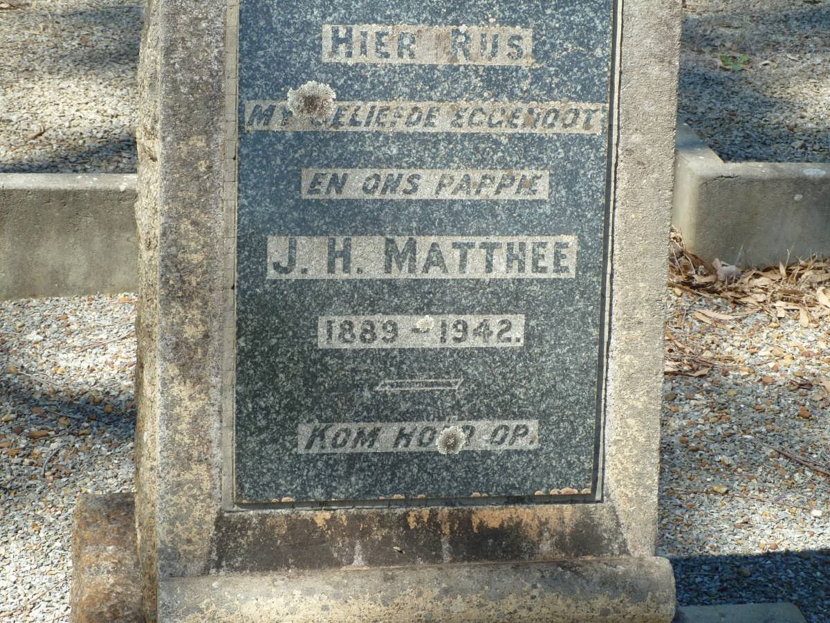 MATTHEE J.H. 1889-1942