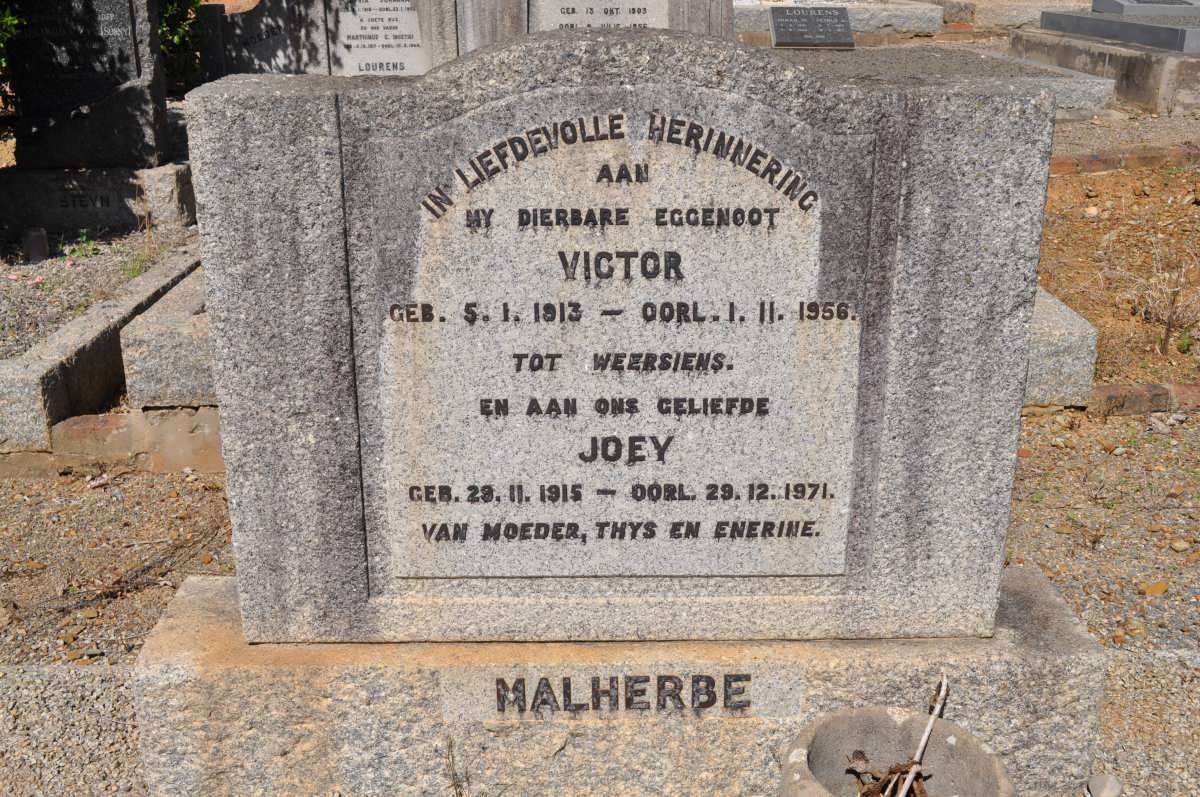 MALHERBE Victor 1913-1956 &amp; Joey 1915-1971