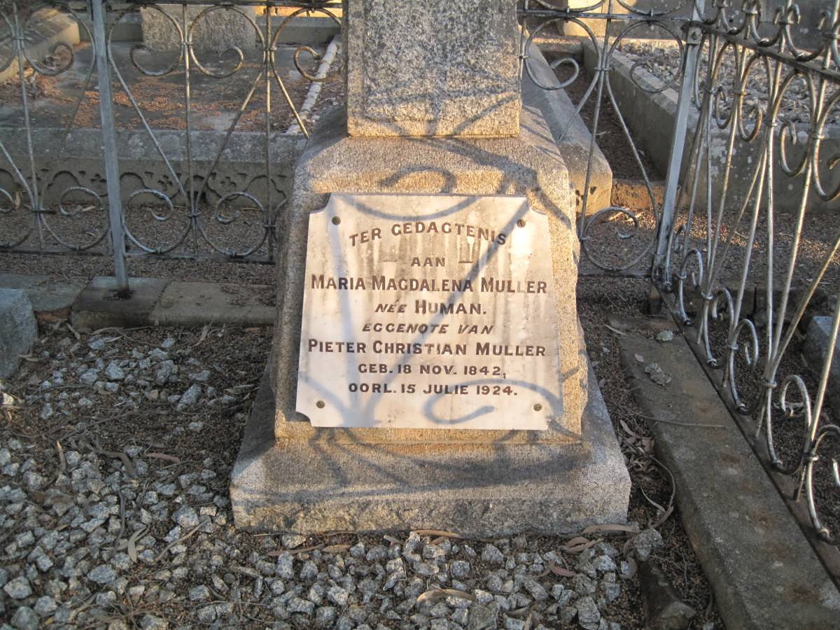 MULLER Maria Magdalena nee HUMAN 1842-1924