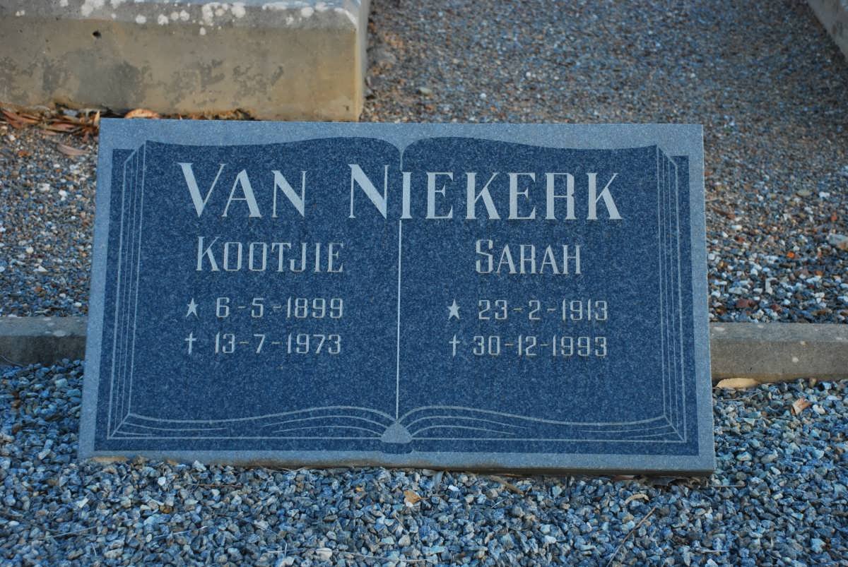 NIEKERK Kootjie, van 1899-1973 &amp; Sarah 1913-1993