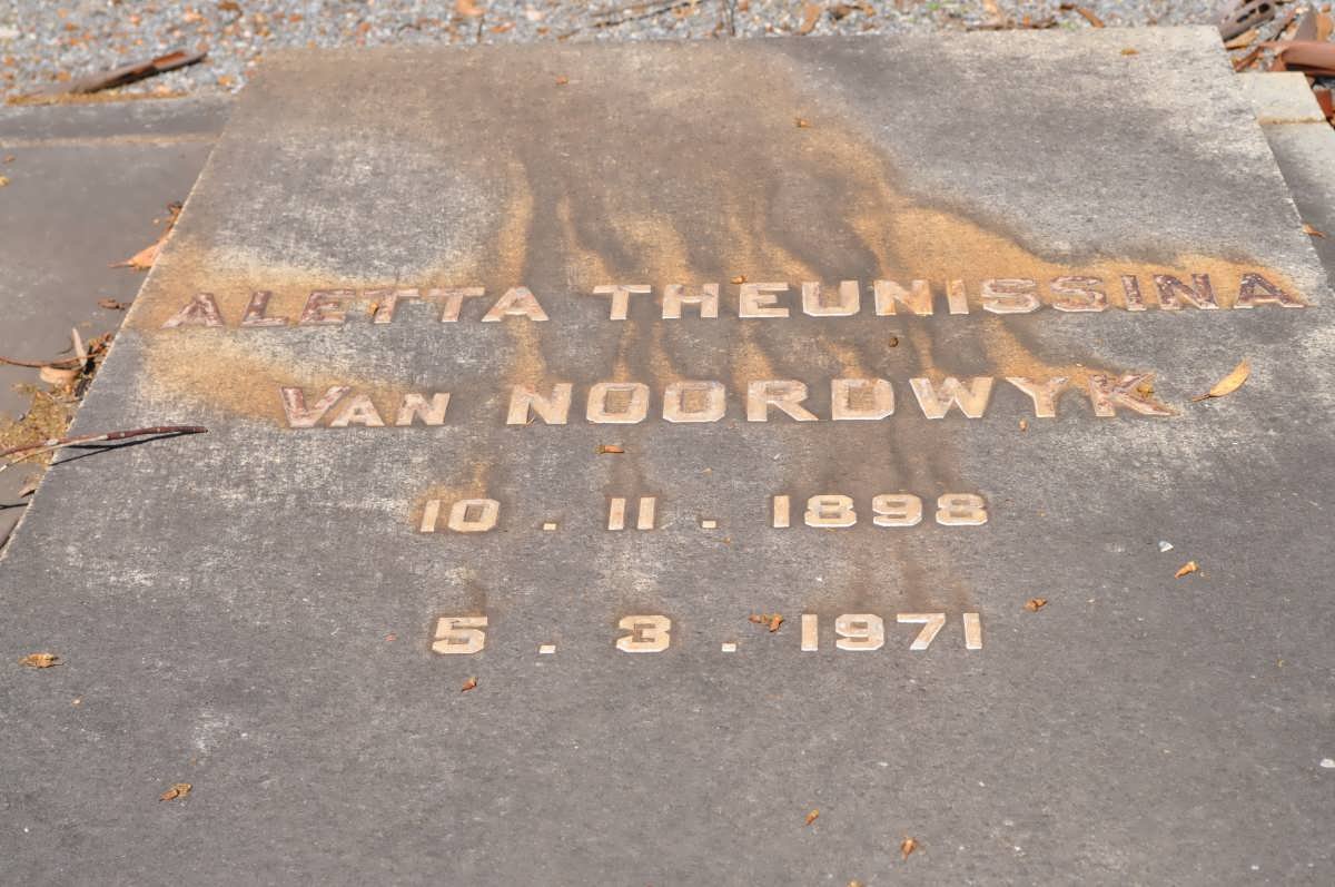 NOORDWYK Aletta Theunissina, van 1898-1971