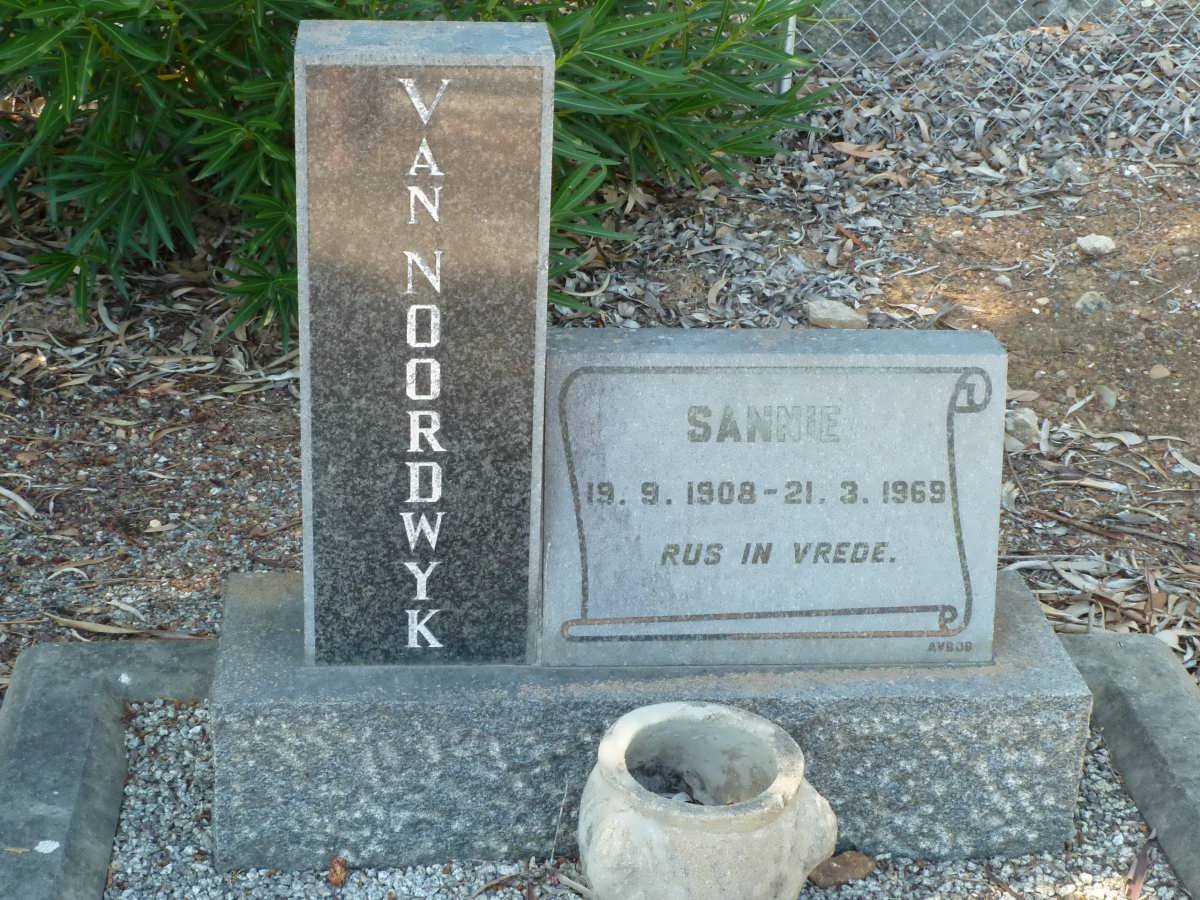 NOORDWYK Sannie, van 1908-1969