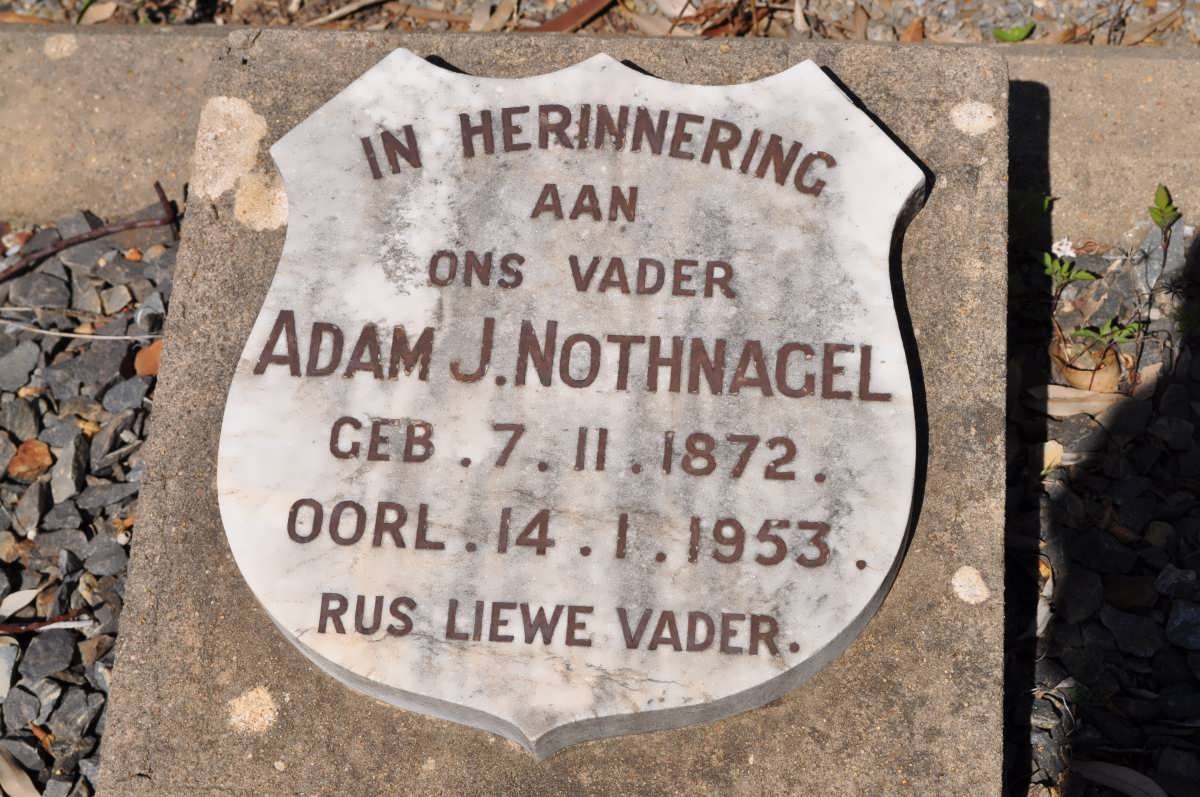 NOTHNAGEL Adam J. 1872-1953