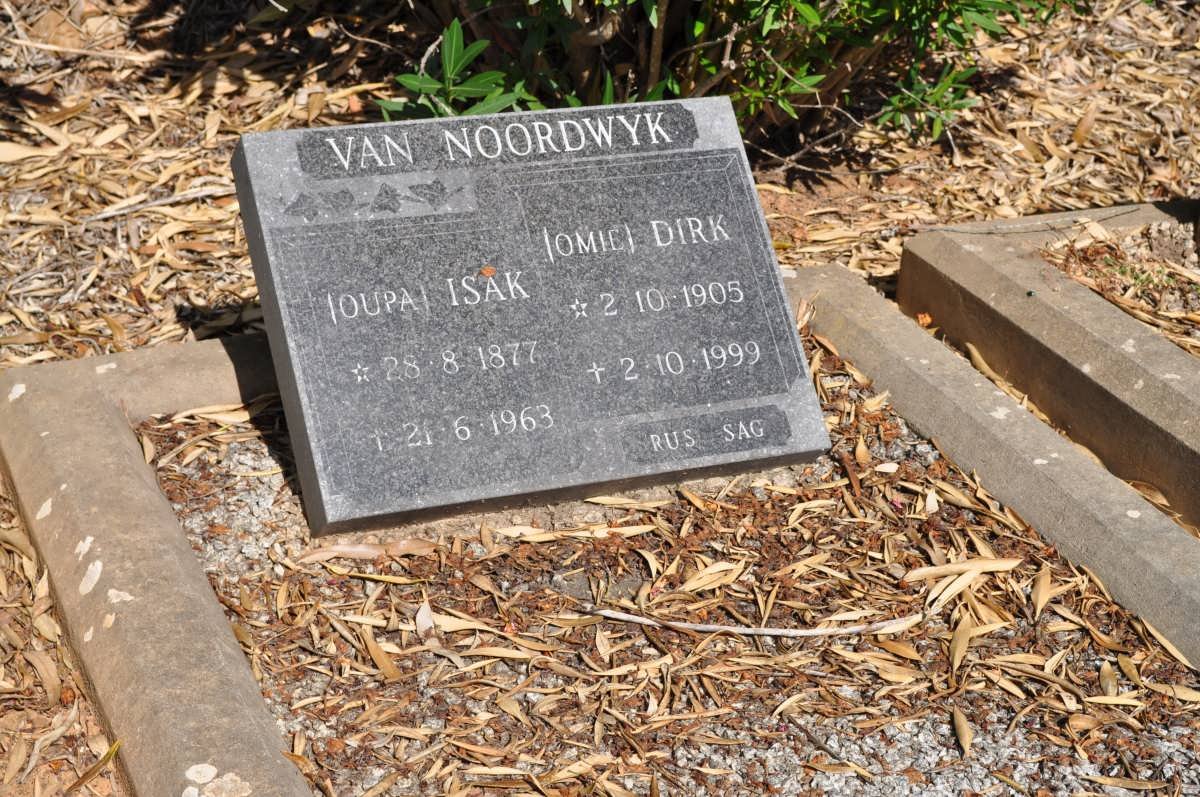 NOORDWYK Isak, van 1877-1963 &amp; VAN NOORDWYK Dirk 1905-1999