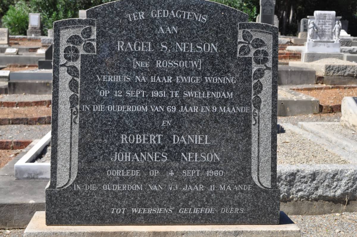 NELSON Robert Daniel Johannes -1960 &amp; Ragel S. ROSSOUW -1951