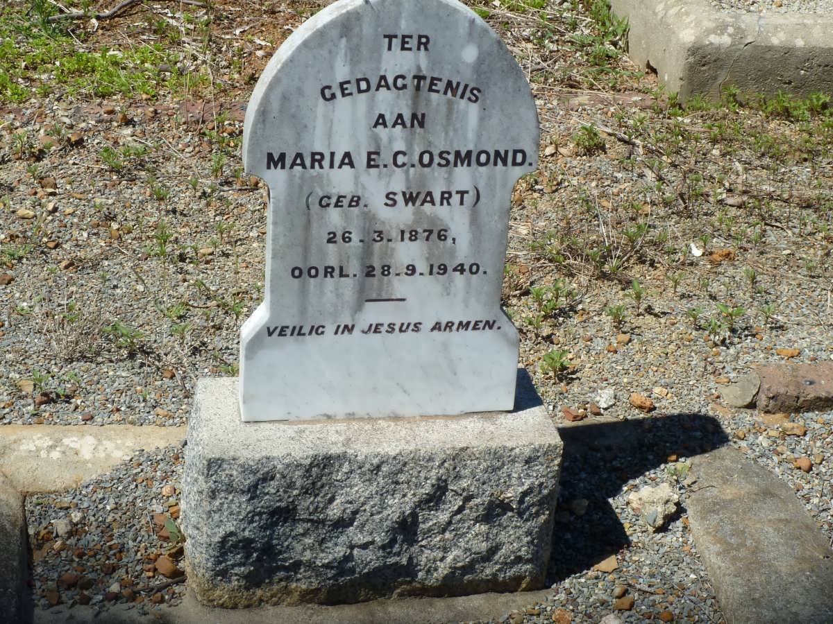 OSMOND Maria E.C. nee SWART 1876-1940