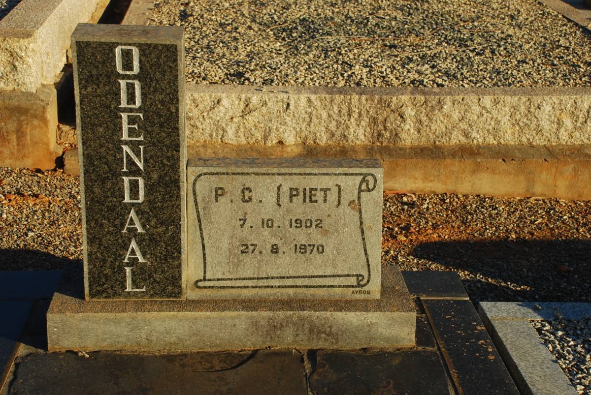 ODENDAAL P.C. 1902-1970