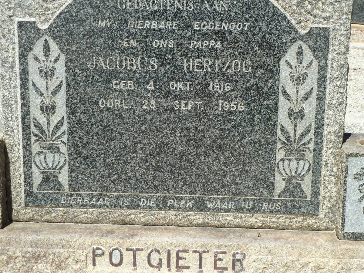 POTGIETER Jacobus Hertzog 1916-1956