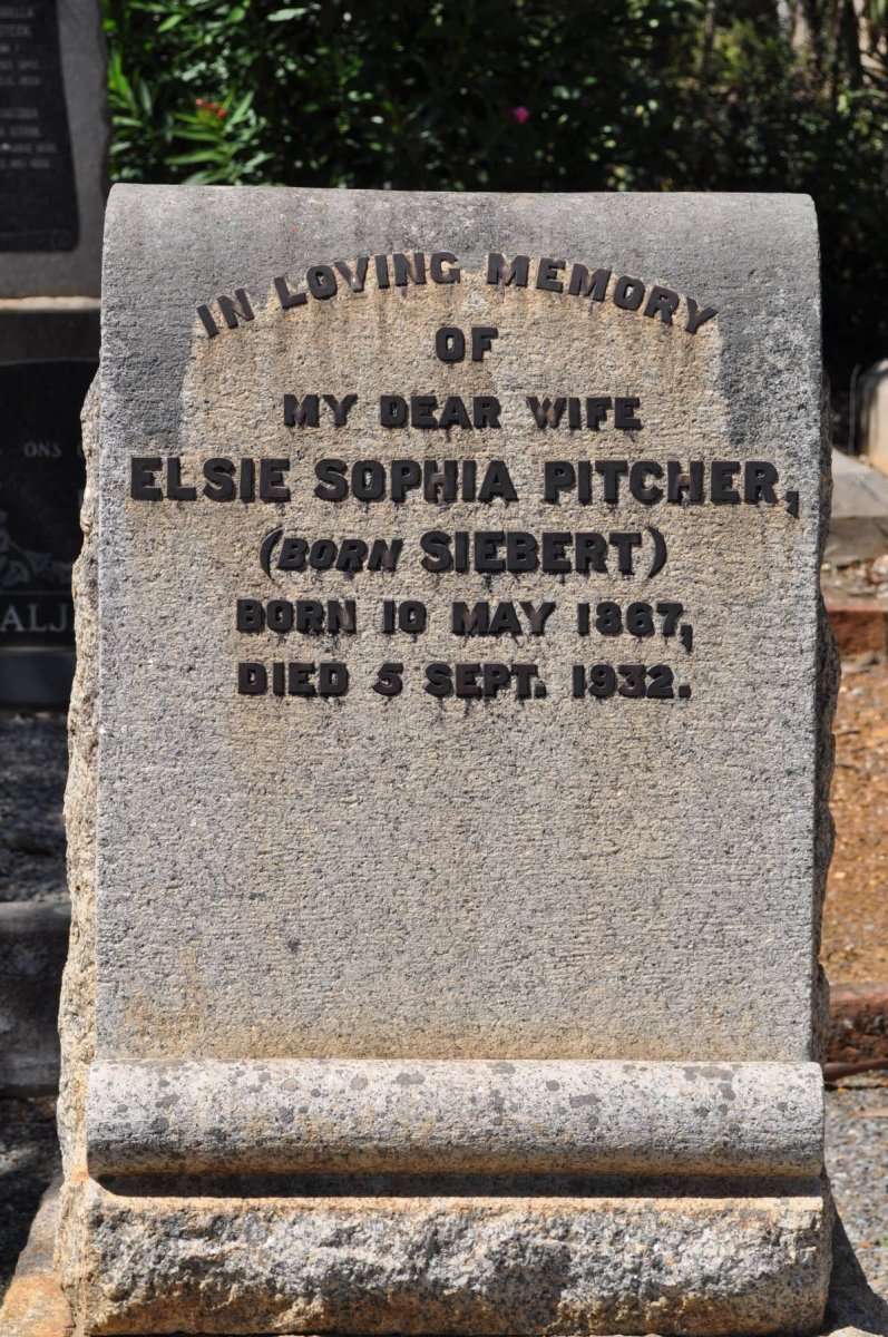 PITCHER Elsie Sophia nee SIEBERT 1867-1932