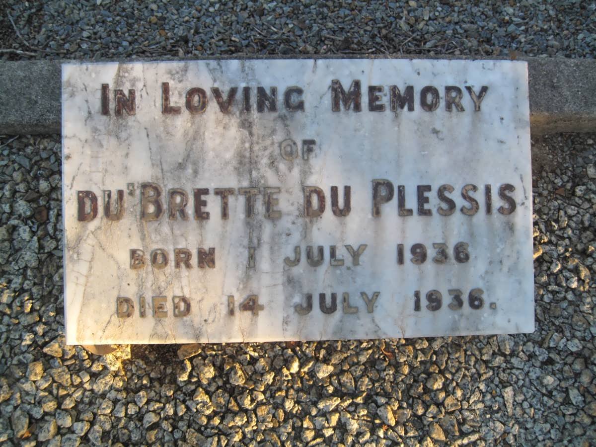 PLESSIS Du'Brette, du 1936-1936