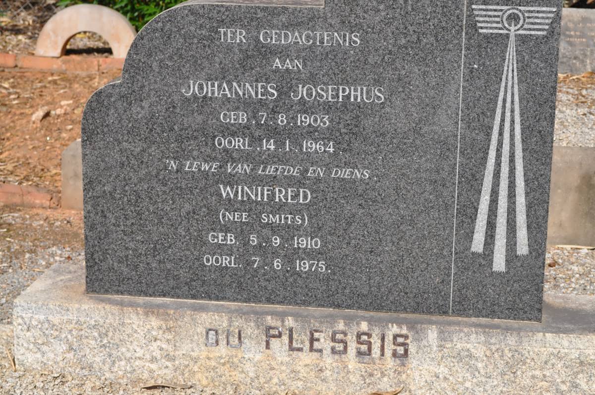 PLESSIS Johannes Josephus, du 1903-1964 &amp; Winifred SMITS 1910-1975