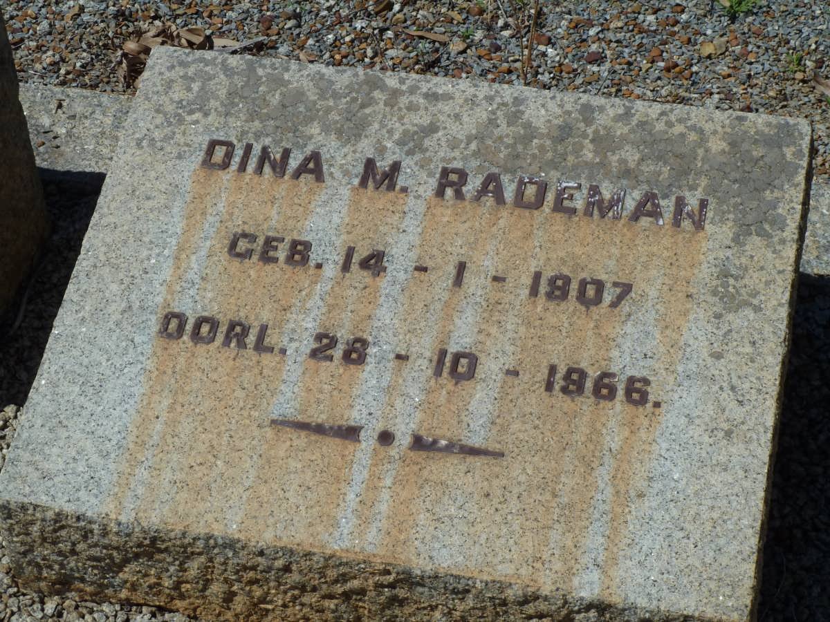 RADEMAN Dina M. 1907-1966