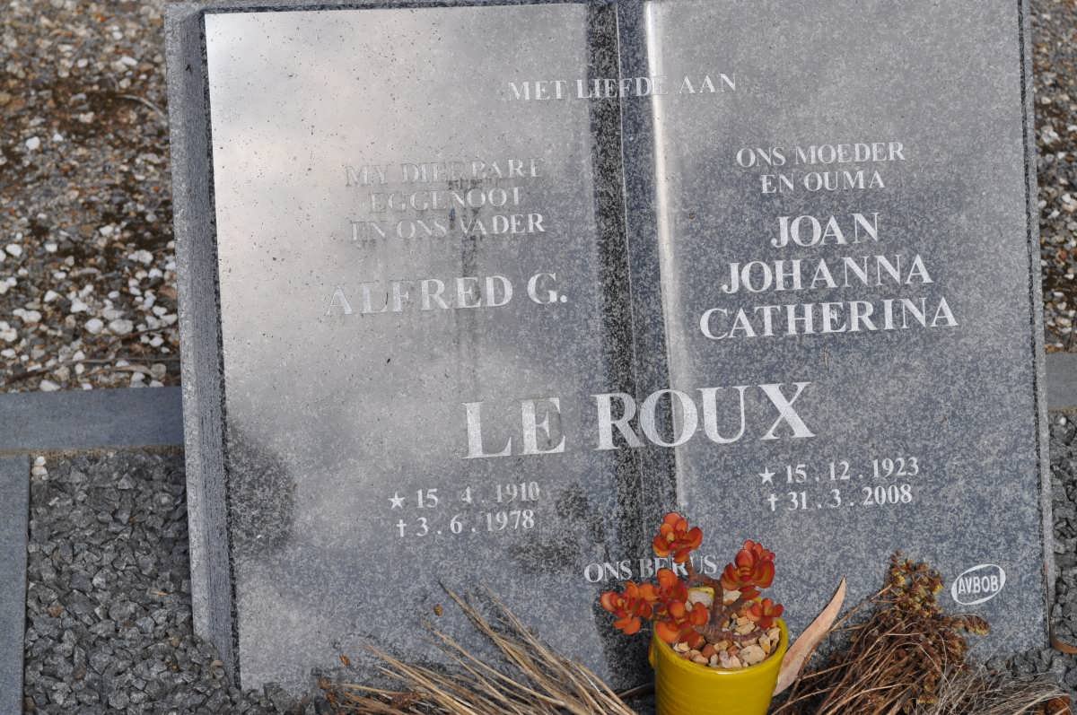 ROUX Alfred G., le 1910-1978 &amp; Joan Johanna Catherina 1923-2008