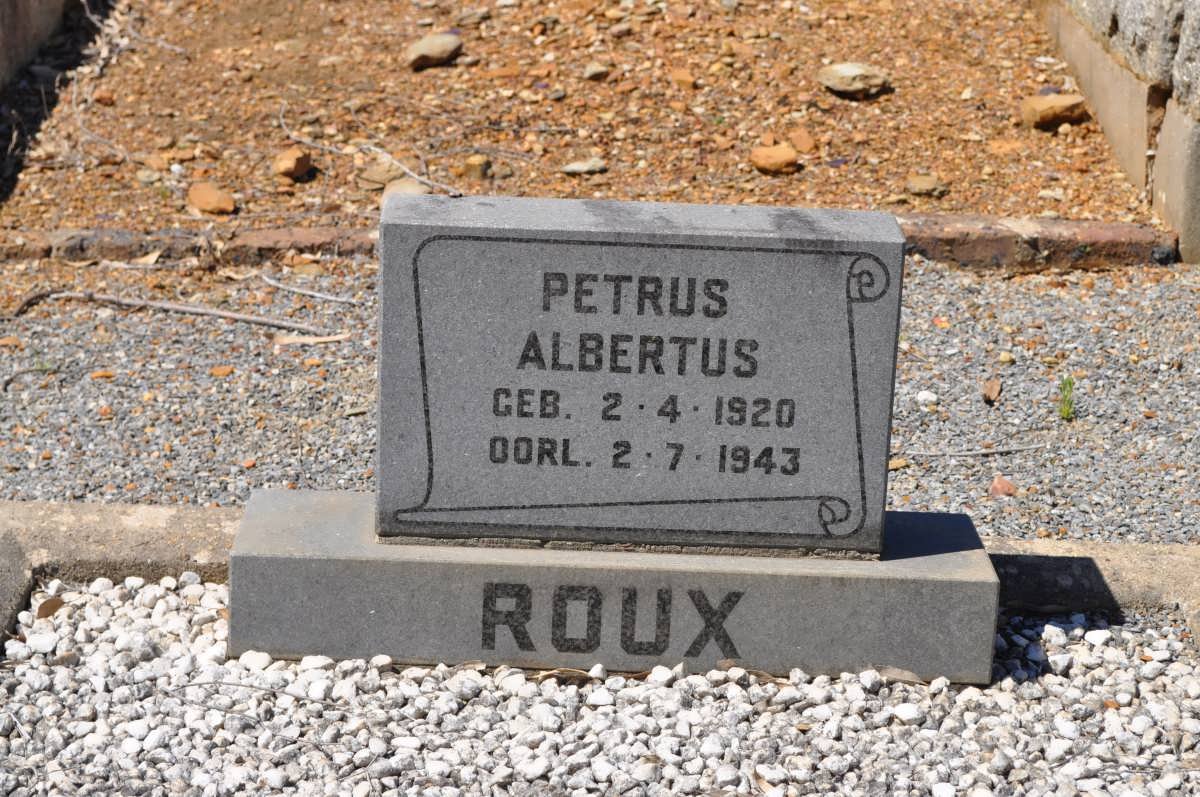 ROUX Petrus Albertus 1920-1943