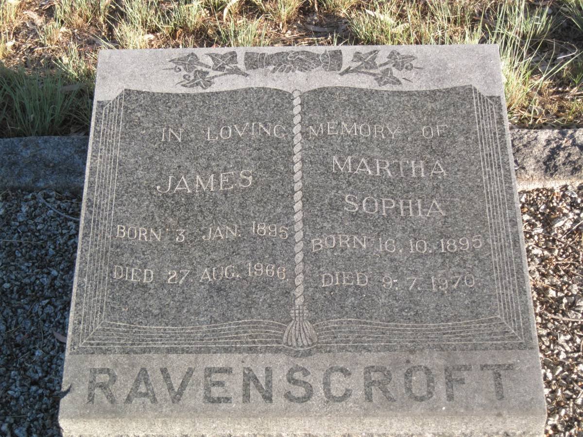 RAVENSCROFT James 1895-1966 &amp; Martha Sophia 1895-1970