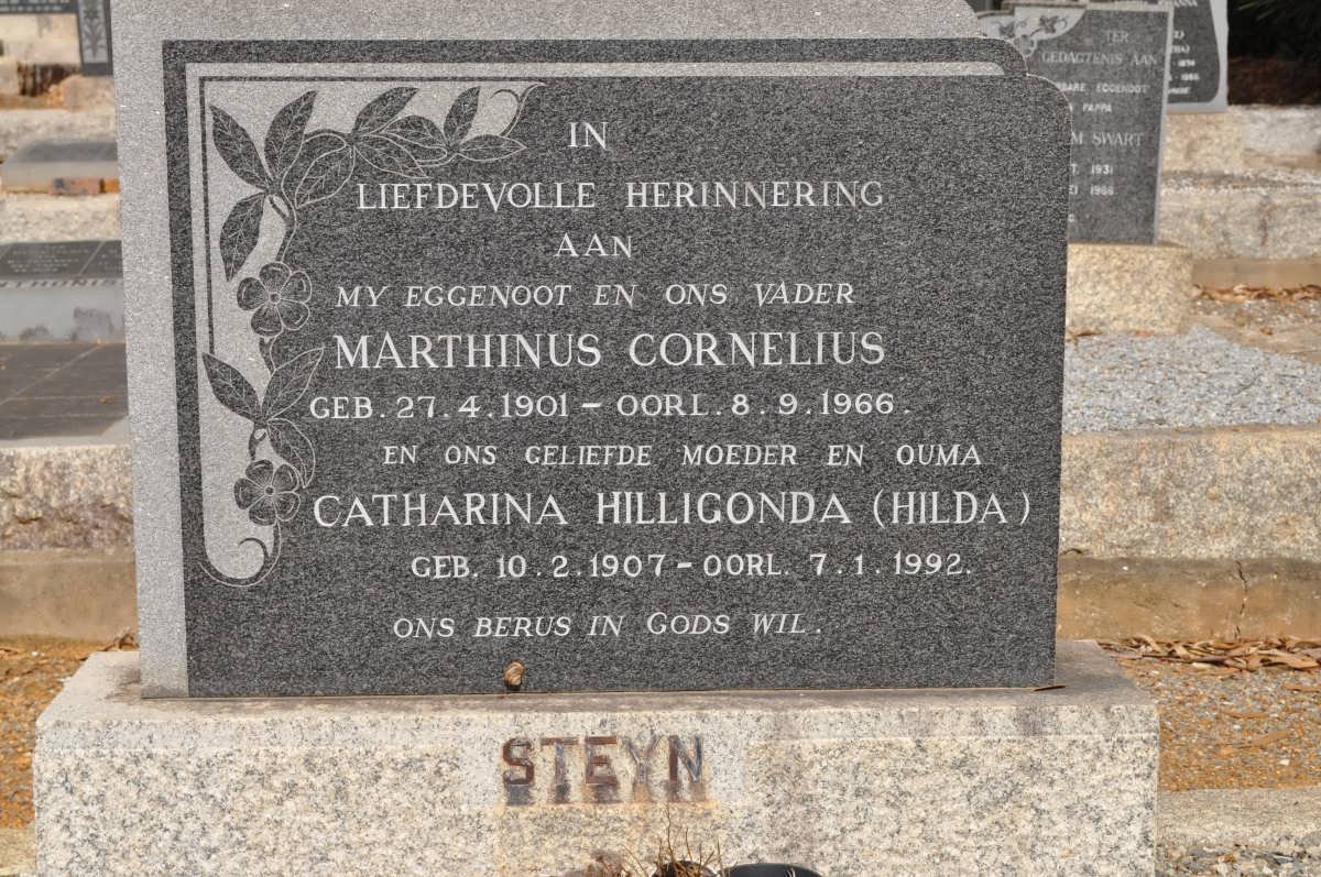 STEYN Marthinus Cornelius 1901-1966 &amp; Catharina Hilligonda 1907-1992