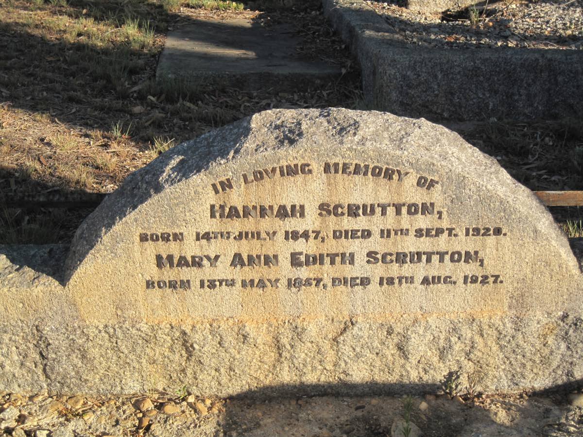 SCRUTTON Hannah 1847-1920 :: SCRUTTON Mary Ann Edith 1857-1927