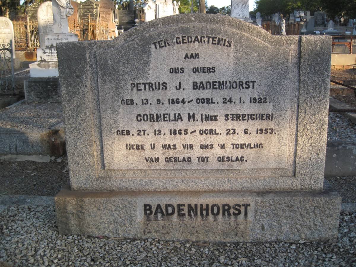STREICHER Petrus J. 864-1922 &amp; Cornelia M. STREICHER 1865-1953