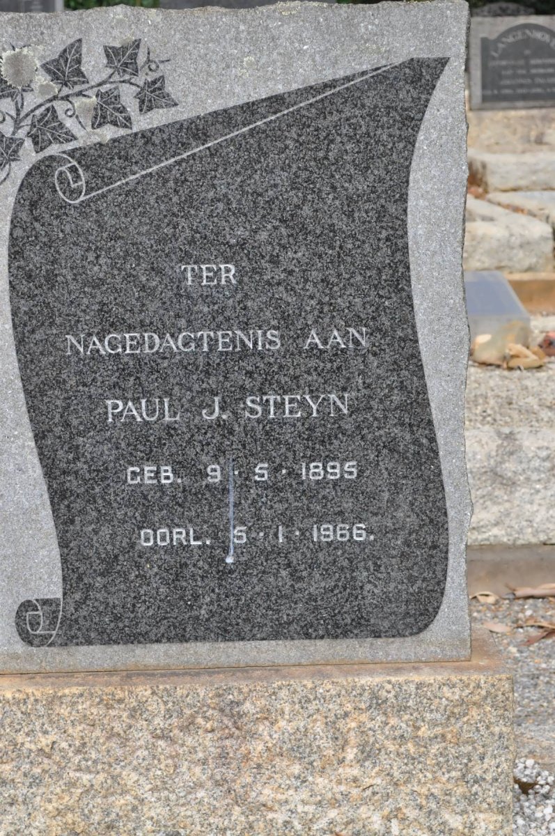 STEYN Paul J. 1895-1966