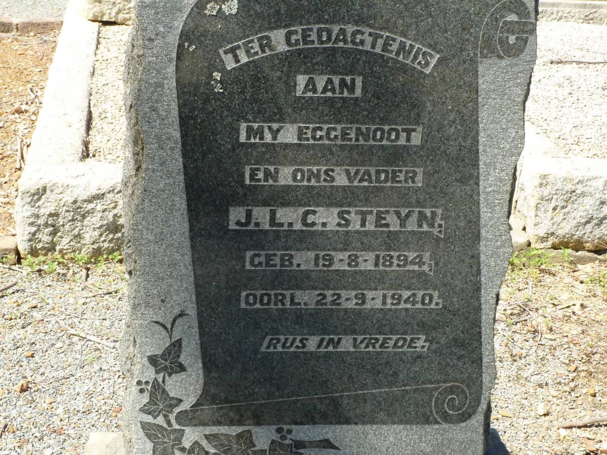 STEYN J.L.C. 1894-1940