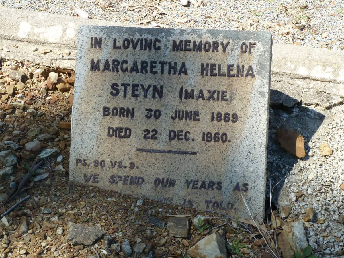 STEYN Margaretha Helena 1869-1960