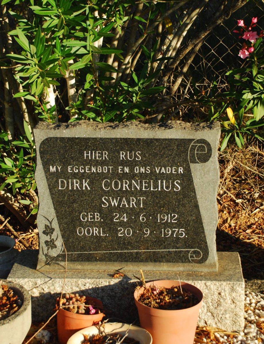 SWART Dirk Cornelius 1912-1975