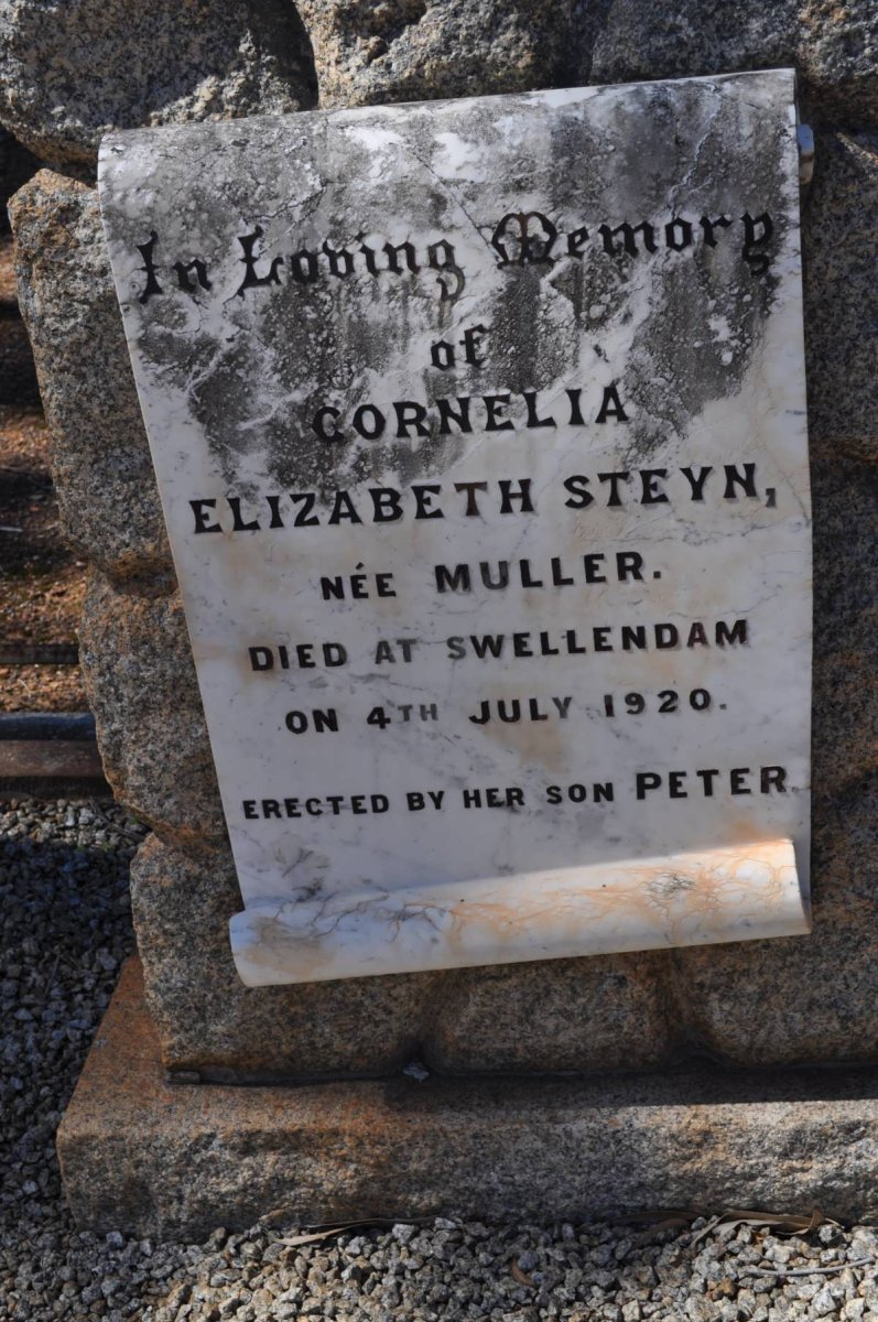 STEYN Cornelia Elizabeth nee MULLER -1920