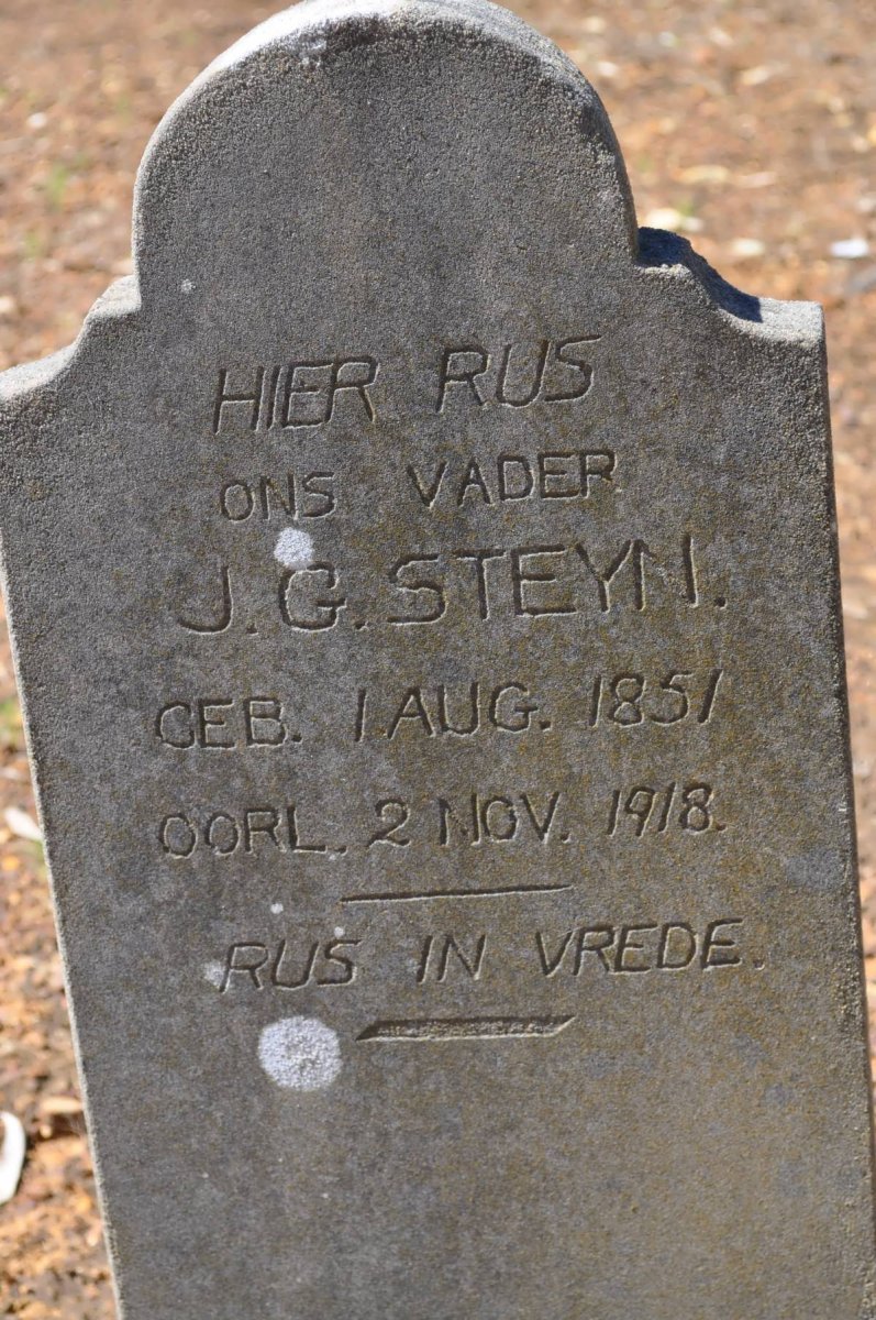 STEYN J.G. 1851-1918