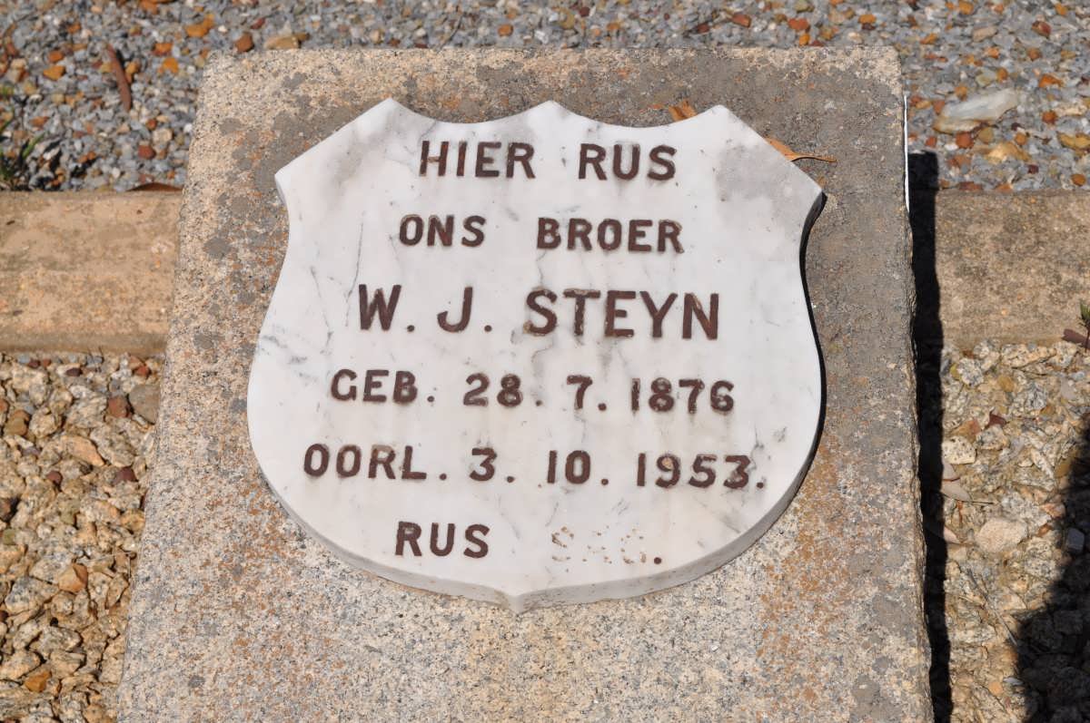 STEYN W.J. 1876-1953