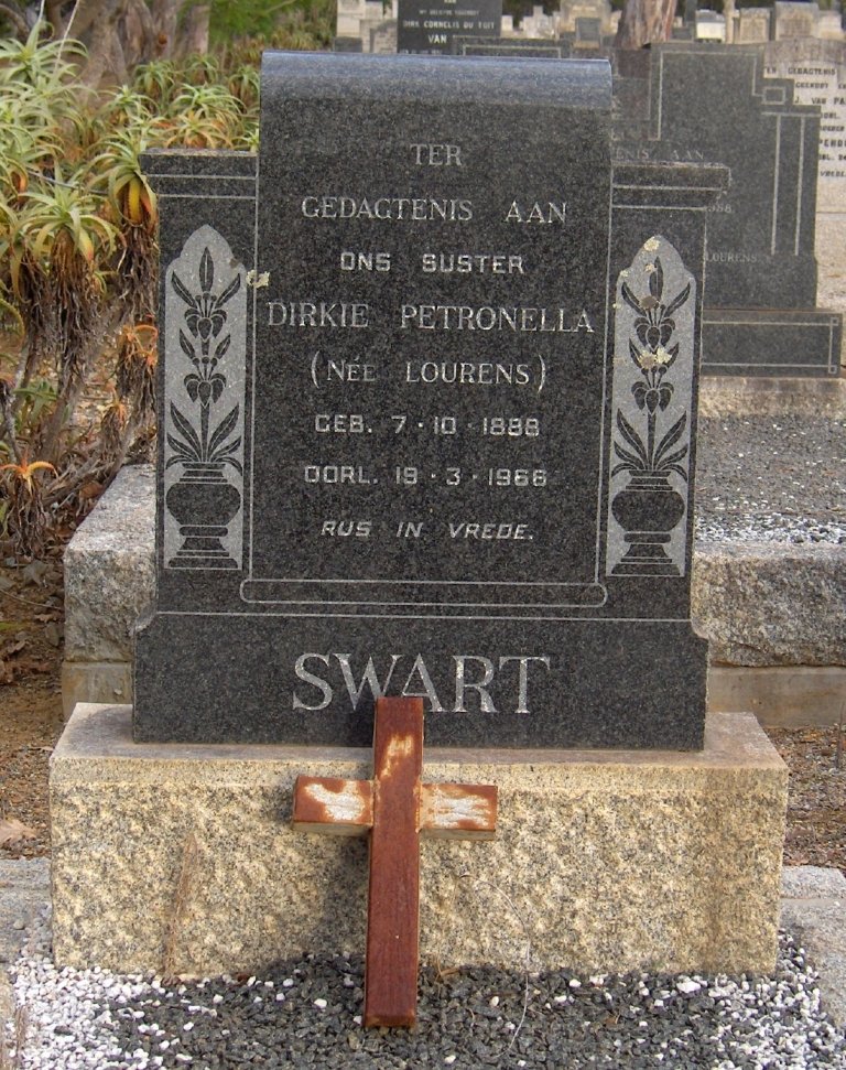 SWART Dirkie Petronella nee LOURENS 1888-1966