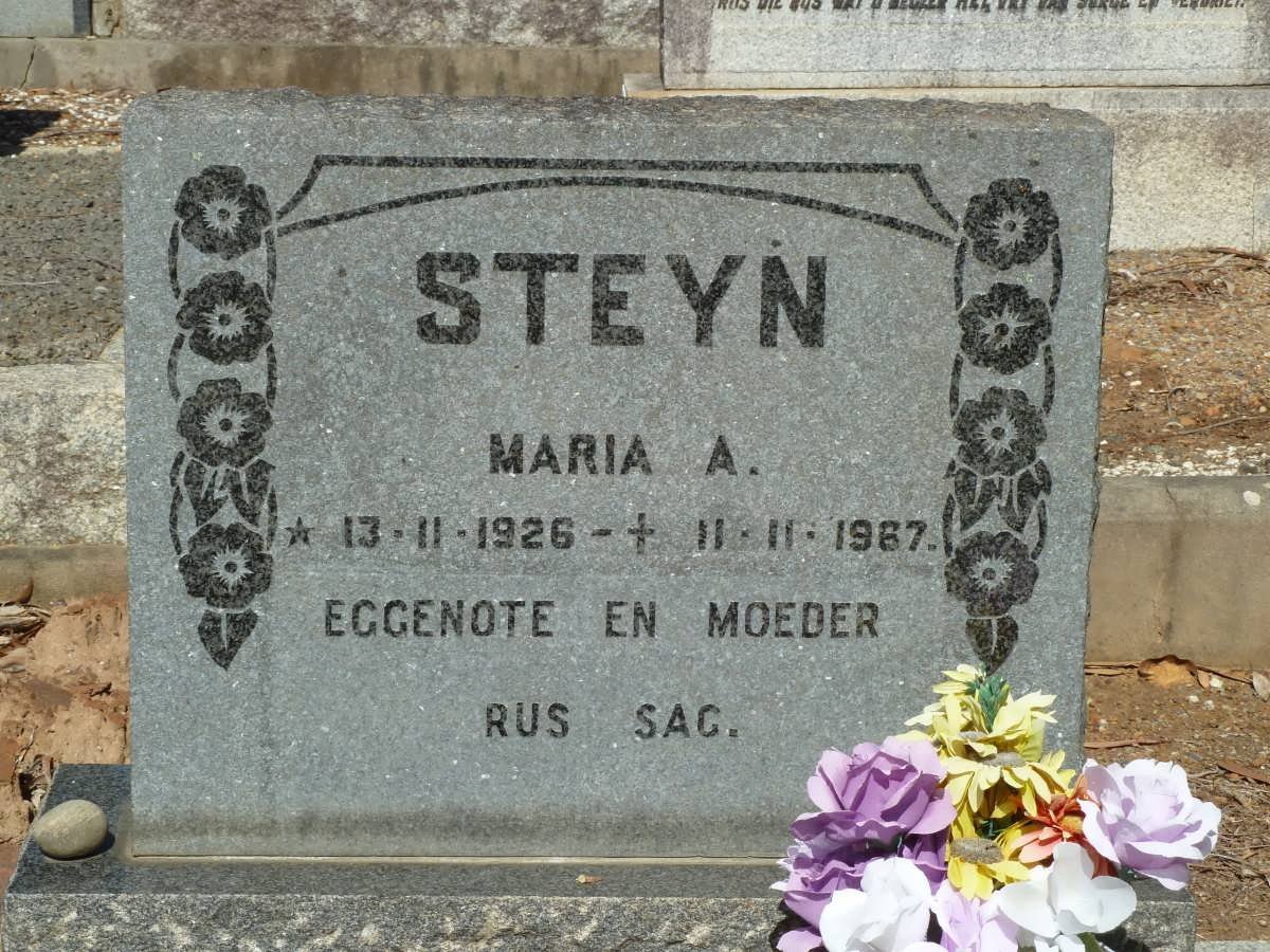 STEYN Maria A. 1926-1967