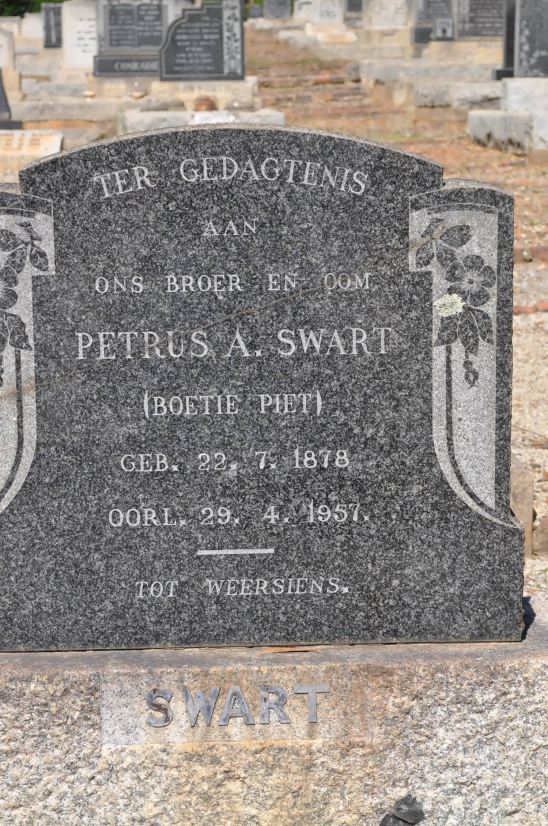 SWART Petrus A. 1878-1957