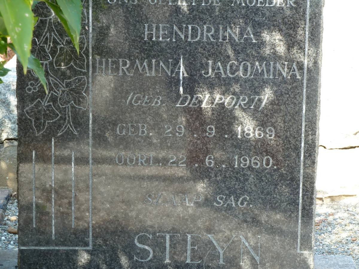 STEYN Hendrina Hermina Jacomina nee DELPORT 1869-1960