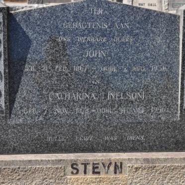 STEYN John 1867-19?6 &amp; Catharina NELSON 1878-1956