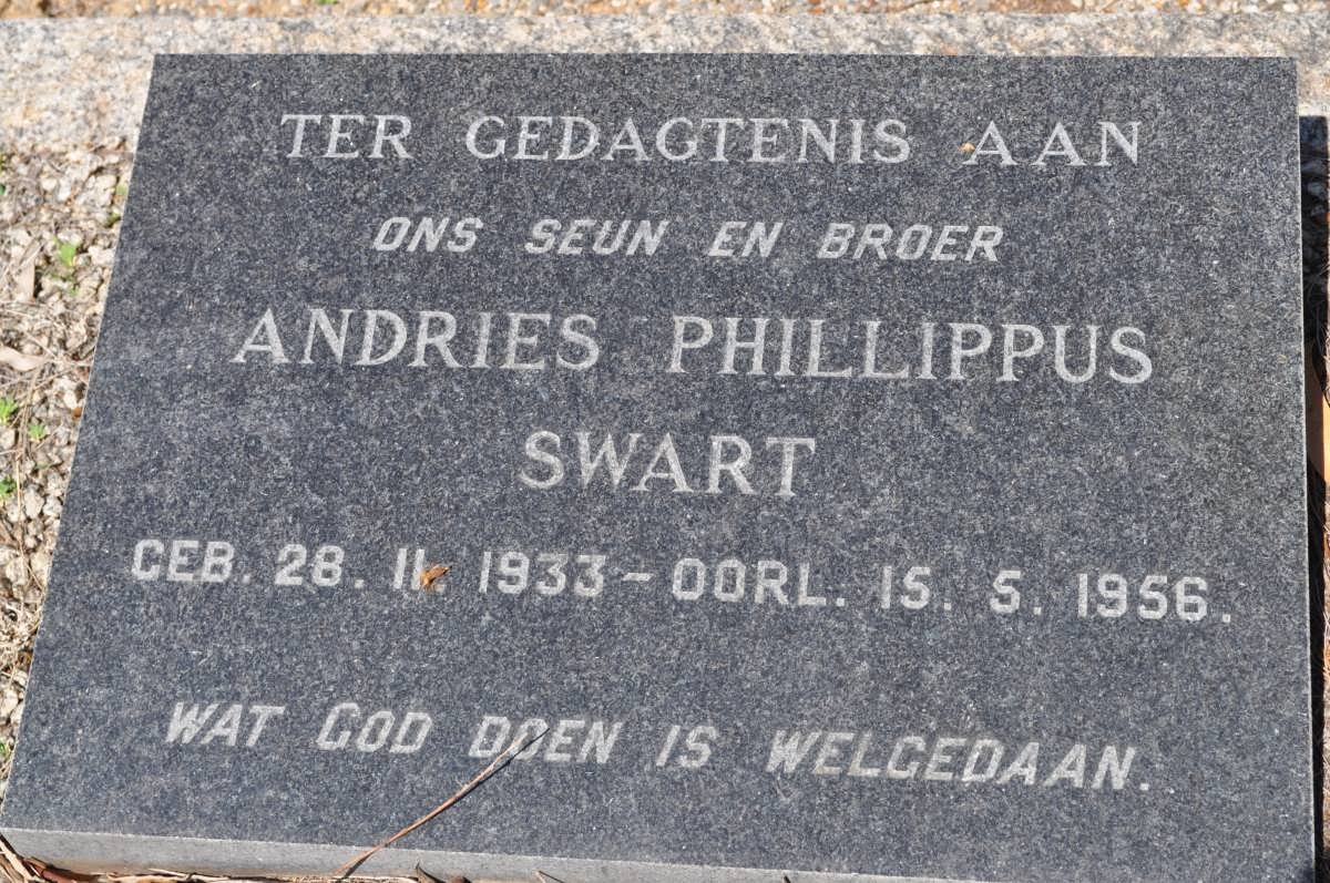 SWART Andries Phillippus 1933-1956
