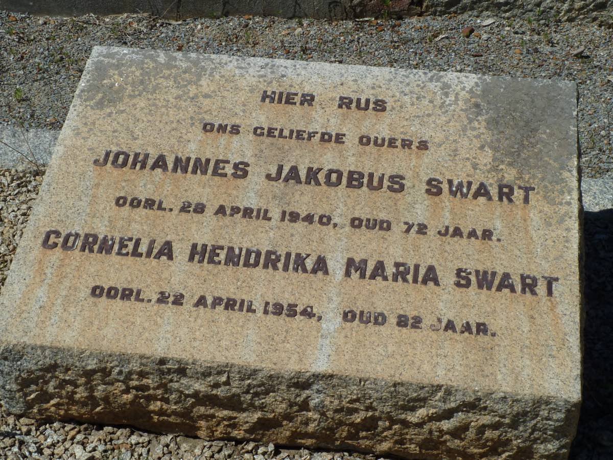 SWART Johannes Jakobus -1940 &amp; Cornelia Hendrika Maria -1954